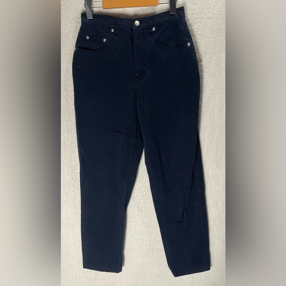 Vintage Bill Blass Dark Blue Cotton Jeans - Size 8 (Made in Turkey)
